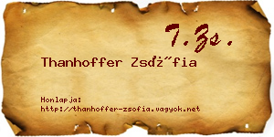 Thanhoffer Zsófia névjegykártya